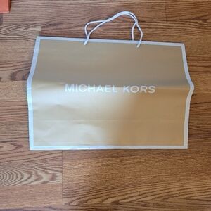 Michael Kors Gold and White Tote